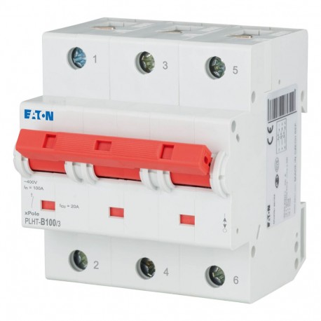 EATON - MOELLER PLHT-B100/3 PLHT-B100/3 248031 EATON ELECTRIC Over current switch, 100A, 3p, B-Char, AC