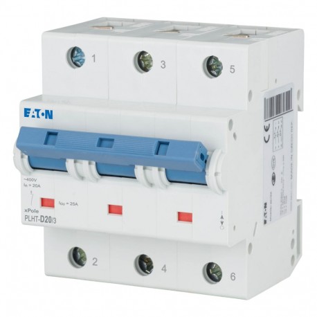 EATON - MOELLER PLHT-D20/3 PLHT-D20/3 248042 EATON ELECTRIC Over current switch, 20A, 3p, D-Char, AC