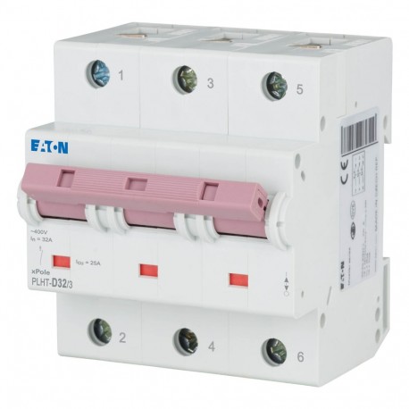 EATON - MOELLER PLHT-D32/3 PLHT-D32/3 248044 EATON ELECTRIC Over current switch, 32A, 3p, D-Char, AC