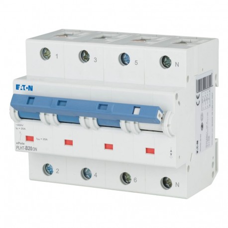 EATON - MOELLER PLHT-B20/3N PLHT-B20/3N 248050 EATON ELECTRIC Over current switch, 20A, 3Np, B-Char, AC