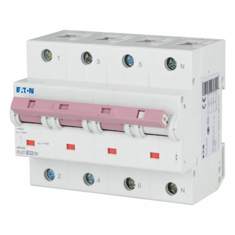 Eaton-moeller PLHT-B32/3N EATON ELECTRIC Over current switch, 32A, 3Np, B-Char, AC