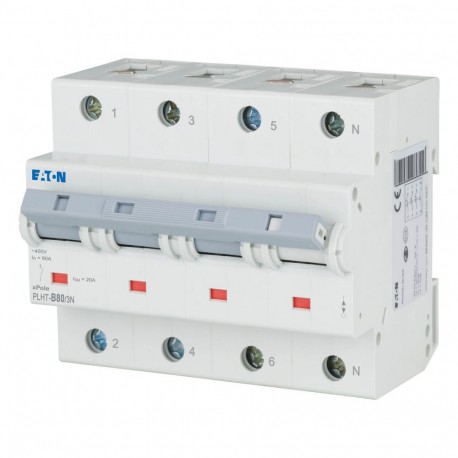EATON - MOELLER PLHT-B80/3N PLHT-B80/3N 248056 EATON ELECTRIC Over current switch, 80A, 3Np, B-Char, AC
