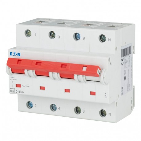 Eaton-moeller PLHT-C100/3N EATON ELECTRIC Over current switch, 100A, 3Np, C-Char, AC