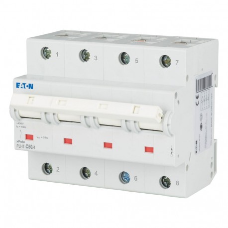 EATON - MOELLER PLHT-C50/4 PLHT-C50/4 248089 0001609534 EATON ELECTRIC Over current switch, 50A, 4p, C-Char, AC