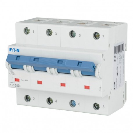 EATON - MOELLER PLHT-D20/4 PLHT-D20/4 248094 EATON ELECTRIC Over current switch, 20A, 4p, D-Char, AC