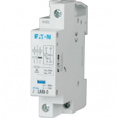 Eaton-moeller Z-LAR8-O Y7-248256 EATON ELECTRIC Release relay, 250VAC, 1 N/C, 3-8A, 1HP