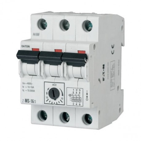 Eaton-moeller Z-MS-6,3/3 Y7-248410 EATON ELECTRIC Motor-Protective Circuit-Breakers, 4-6, 3A, 3 p