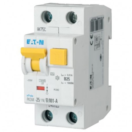 Eaton-moeller PKDM-10/1N/B/03-A EATON ELECTRIC RCD/MCB, 10A, 300mA, miniature circuit-breaker trip curve B, 1pole+N..