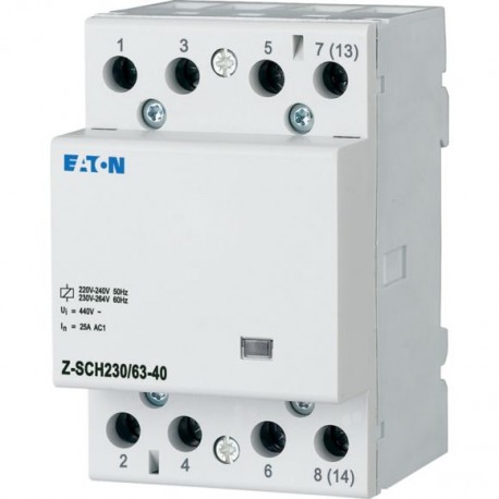 Eaton-moeller Z-SCH230/63-40 Y7-248856 EATON ELECTRIC Installation contactor, 230VAC/50Hz, 4N/O, 63A, 3HP