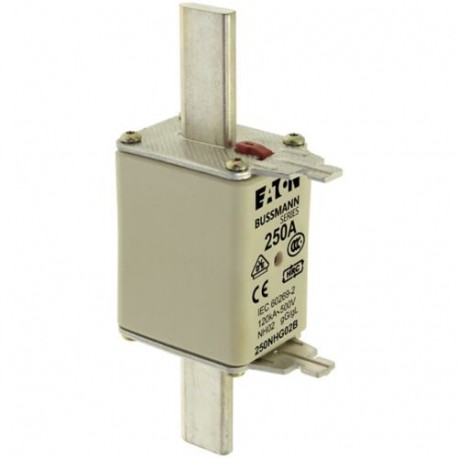 EATON - MOELLER NH FUSE 250A 500V GG/GL SIZE 02 NH FUSE 250A 500V GG/GL SIZE 02 250NHG02B EATON ELECTRIC Fuse-link, LV, 250 A, AC 500 V, NH02, gL/gG, IEC, d..