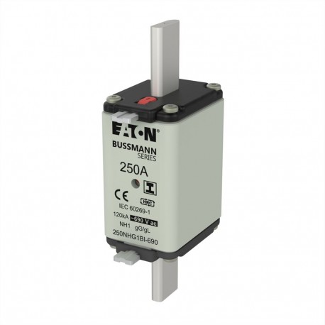 EATON - MOELLER NH FUSE 250A 690V AC gG SIZE 1 NH FUSE 250A 690V AC gG SIZE 1 250NHG1BI-690 EATON ELECTRIC Fuse-link, LV, 250 A, AC 690V, NH1, gL/gG, IEC, ..