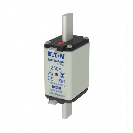 Eaton-moeller NH FUSE 250A 400V GG/GL SIZE 1 250NHG1BI-400 EATON ELECTRIC Fuse-link, DIII, 63A, 500 V, DZ