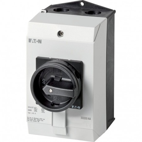 EATON - MOELLER P1-25/I2/SVB-SW-NA P1-25/I2/SVB-SW-NA 255885 Y7-255885 EATON ELECTRIC Main switch, P1, 25 A, surface mounting, 3 pole, STOP fun..