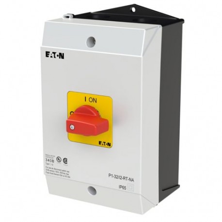 EATON - MOELLER P1-32/I2-RT-NA P1-32/I2-RT-NA 255893 Y7-255893 EATON ELECTRIC On-Off switch, P1, 32 A, surface mounting, 3 pole, Emergency ..