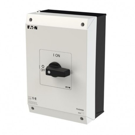 EATON - MOELLER P3-63/I4-NA P3-63/I4-NA 255896 Y7-255896 EATON ELECTRIC On-Off switch, P3, 63 A, surface mounting, 3 pole, with black th..