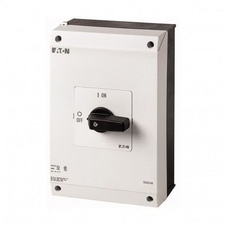 Eaton-moeller P3-100/I5-NA Y7-255902 EATON ELECTRIC On-Off switch, P3, 100 A, surface mounting, 3 pole, with black ..