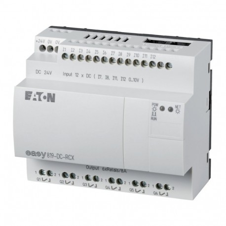 Eaton-moeller EASY819-DC-RCX 0004520957 EATON ELECTRIC Control relay, 24 V DC, 12DI(4AI), 6DO relays, time, expanda..