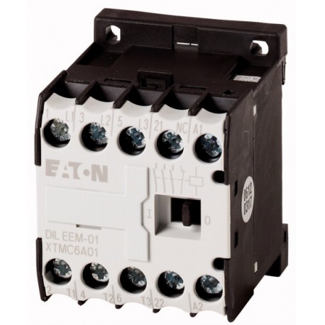 Eaton-moeller DILEEM-01(70V50HZ) XTMC6A01DN EATON ELECTRIC Contactor, 3p+1N/C, 3kW/400V/AC3