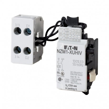 EATON - MOELLER NZM1-XUHIV24AC NZM1-XUHIV24AC 259531 Y7-259531 EATON ELECTRIC Undervoltage release, 24VAC, +2early N/O