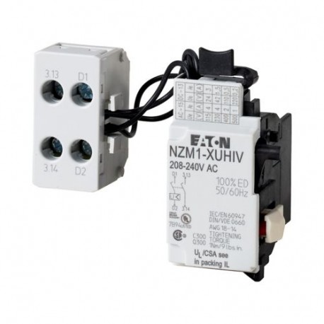 EATON - MOELLER NZM1-XUHIV60AC NZM1-XUHIV60AC 259535 Y7-259535 EATON ELECTRIC Undervoltage release, 60VAC, +2early N/O