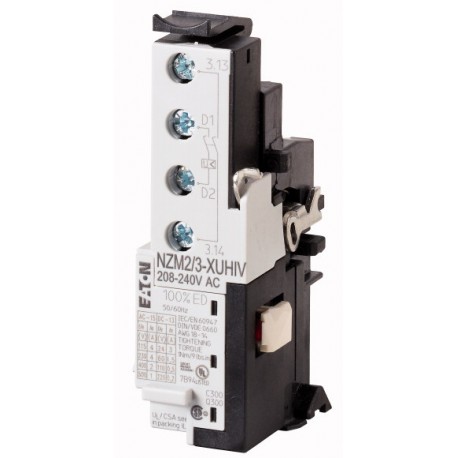 EATON - MOELLER NZM2/3-XUHIV110-130DC NZM2/3-XUHIV110-130DC 259608 Y7-259608 EATON ELECTRIC Undervoltage release, 110-130VDC, +2early N/O
