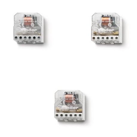 Finder 260380240000 26 Series Step Relays 10 A.