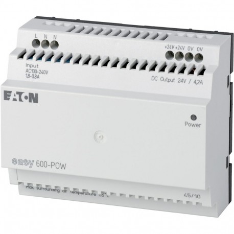 Eaton-moeller EASY600-POW EATON ELECTRIC Switched-mode power supply unit, 100-240VAC/24VDC, 4.2A, 1-phase, controll..