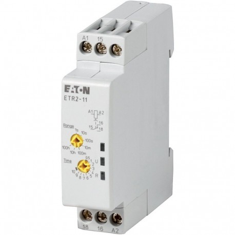 Eaton-moeller ETR2-11 Y7-262684 EATON ELECTRIC Timing relay, 1W, 0.05s-100h, 24-240VAV 50/60Hz, 24-48VDC, on-delayed
