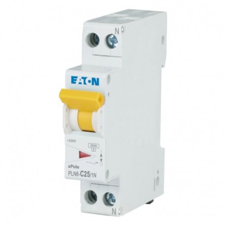 Eaton-moeller PLN6-C25/1N-MW EATON ELECTRIC Over current switch, 25A, 1Np, C-Char, AC