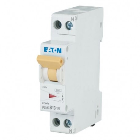 Eaton-moeller PLN6-B13/1N-DE Y7-263271 EATON ELECTRIC Miniature circuit breaker (MCB), 13A, 1pole+N, type B charact..