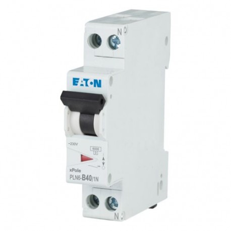 Eaton-moeller PLN6-B40/1N-DE Y7-263276 EATON ELECTRIC Miniature circuit breaker (MCB), 40A, 1pole+N, type B charact..