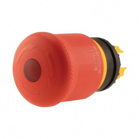 EATON - MOELLER M22-PVLT M22-PVLT 263469 Y7-263469 EATON ELECTRIC Emergency-stop pushbutton, illuminated, turn-release
