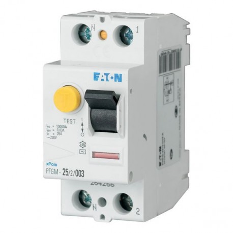 EATON - MOELLER PFGM-25/2/003 PFGM-25/2/003 264266 Y7-264266 EATON ELECTRIC Residual current circuit breaker (RCCB), 25A, 2pole, 30mA, typ..