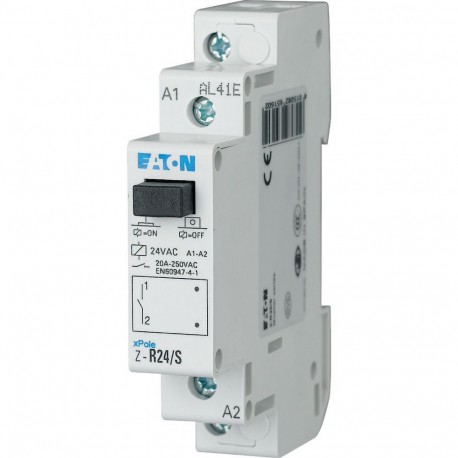 Eaton-moeller Z-R24/S EATON ELECTRIC Installation relay, 24VAC/50Hz, 1N/O, 20A, 1HP