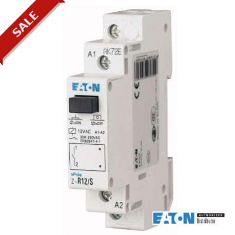 Eaton-moeller Z-R241/SS EATON ELECTRIC Installation relay, 24VAC/50Hz, 2N/O, 20A, 1HP