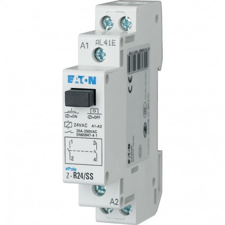 Eaton-moeller Z-R24/SS 4133965 EATON ELECTRIC Installation relay, 24VAC/50Hz, 2N/O, 20A, 1HP