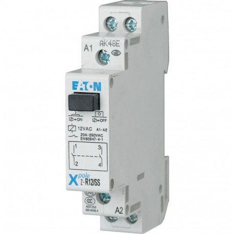 Eaton-moeller Z-R12/SS EATON ELECTRIC Installation relay, 12VAC/50Hz, 2N/O, 20A, 1HP