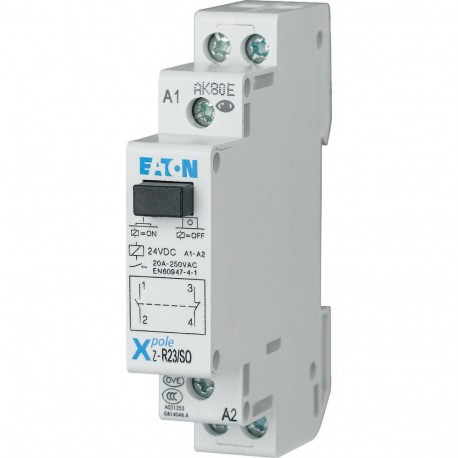 Eaton-moeller Z-R23/SO EATON ELECTRIC Installation relay, 24 V DC, 1N/O+1N/C, 20A, 1HP