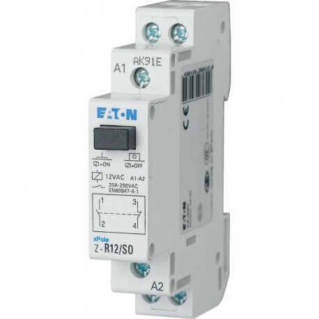Eaton-moeller Z-R12/SO EATON ELECTRIC Installation relay, 12VAC/50Hz, 1N/O+1N/C, 20A, 1HP