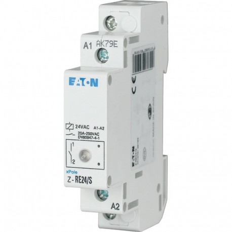 Eaton-moeller Z-RE24/S EATON ELECTRIC Installation relay, 24VAC/50Hz, 1N/O, 20A, 1HP