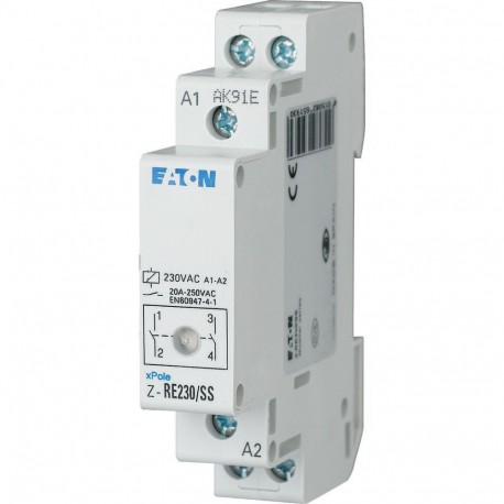 Eaton-moeller Z-RE230/SS EATON ELECTRIC Installation relay, 230VAC/50Hz, 2N/O, 20A, 1HP