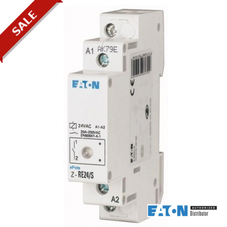 Eaton-moeller Z-RE8/SS EATON ELECTRIC Installation relay, 8VAC/50Hz, 2N/O, 20A, 1HP