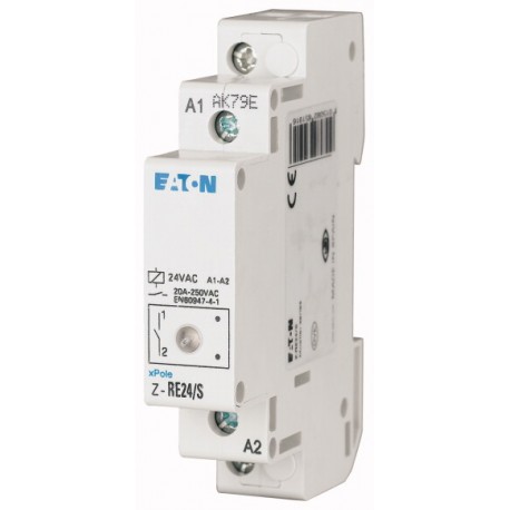 Eaton-moeller Z-RE23/SO EATON ELECTRIC Installation relay, 24 V DC, 1N/O+1N/C, 20A, 1HP