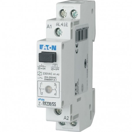Eaton-moeller Z-RK230/SS EATON ELECTRIC Installation relay, 230VAC/50Hz, 2N/O, 20A, 1HP