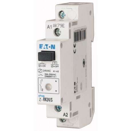 Eaton-moeller Z-RK23/SS EATON ELECTRIC Installation relay, 24 V DC, 2N/O, 20A, 1HP