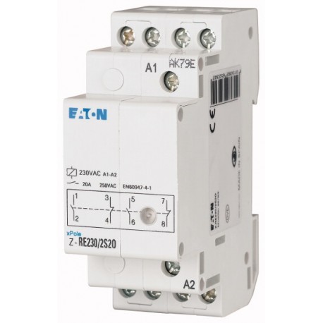 Eaton-moeller Z-RE230/3S1O EATON ELECTRIC Installation relay, 230VAC/50Hz, 3N/O+1N/C, 20A, 2HP