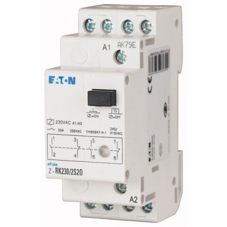 Eaton-moeller Z-RK24/3S1O EATON ELECTRIC Installation relay, 24VAC/50Hz, 3N/O+1N/C, 20A, 2HP