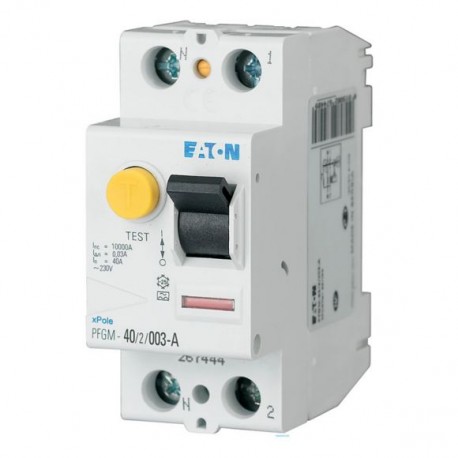 Eaton-moeller PFGM-40/2/003-A Y7-267444 EATON ELECTRIC Residual current circuit breaker (RCCB), 40A, 2pole, 30mA, t..