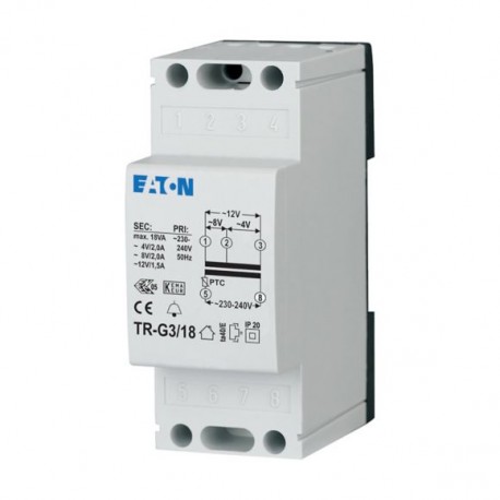 Eaton-moeller TR-G3/18 Y7-272483 EATON ELECTRIC Transformator 230V, 4/8/12V, 2/2/1, 5A, 2HP