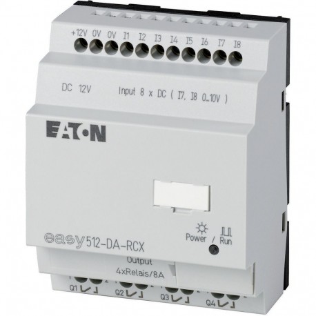 Eaton-moeller EASY512-DA-RCX 0004519756 EATON ELECTRIC Control relay, 12 V DC, 8DI(2AI), 4DO relays, time